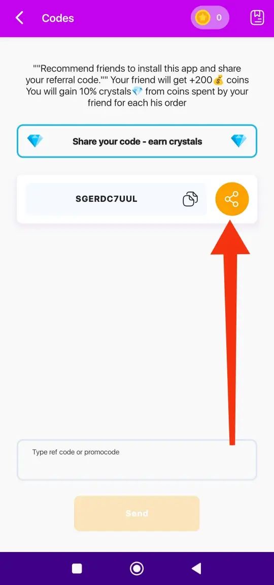 See Shared Your Code - Earn Crystals