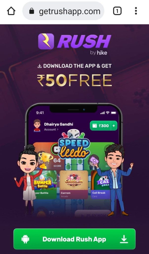 Rush App paytm cash for free