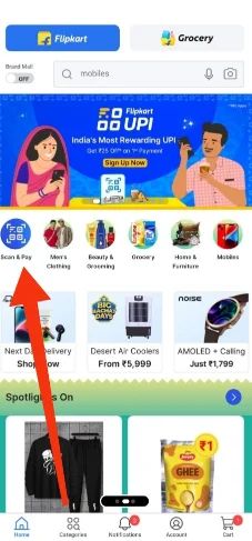 flipkart upi Scan & Pay