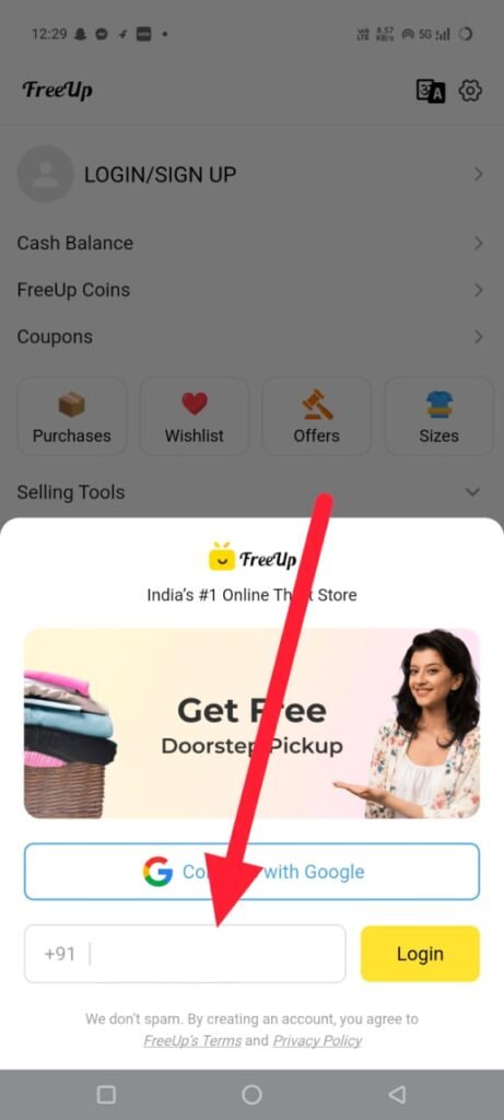 FreeUp SignUp