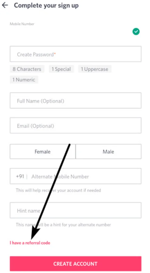 Apply myntra Referral Code