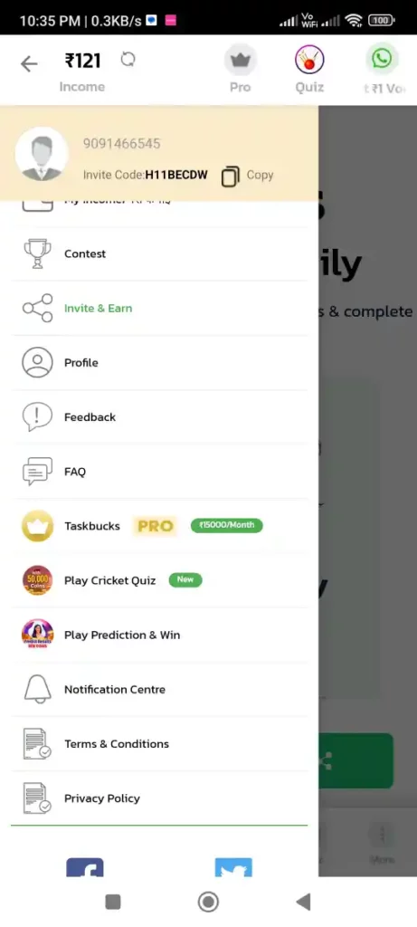 apply TaskBucks Referral Code - H11BECDW