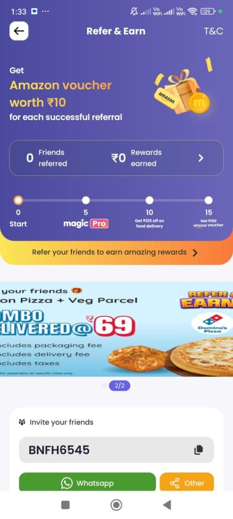 magicpin referral code