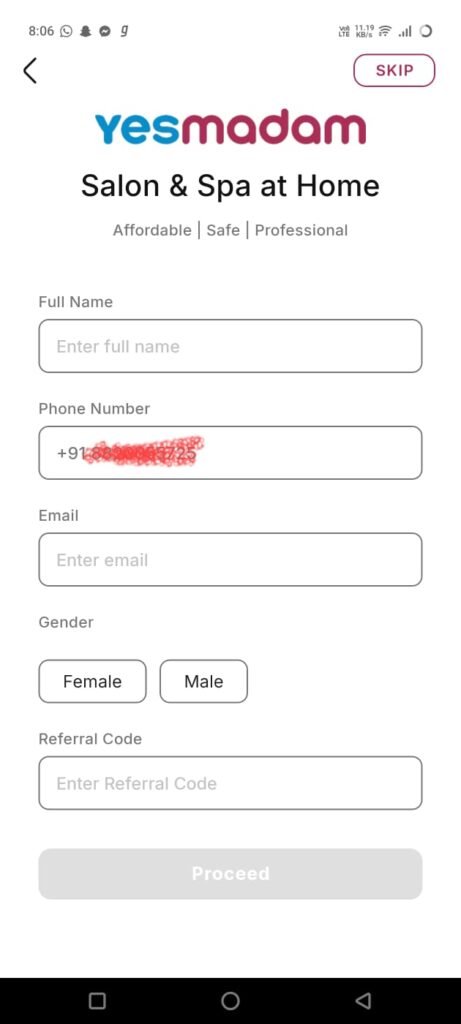 apply yes madam referral code